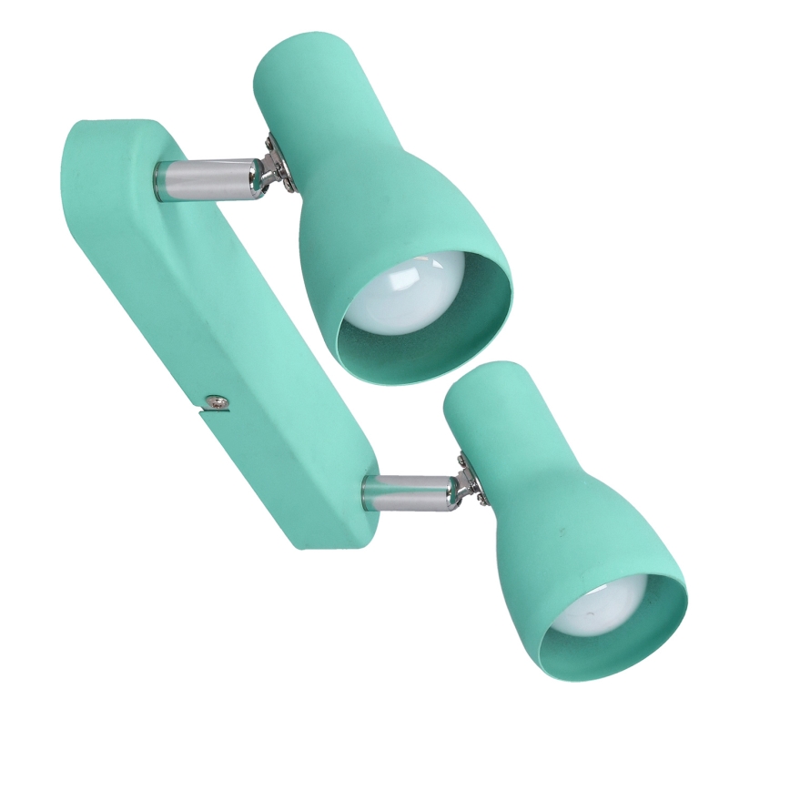 Spotlámpa PICARDO 2xE14/40W/230V türkiz