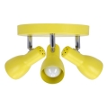 Spotlámpa PICARDO 3xE14/40W/230V sárga