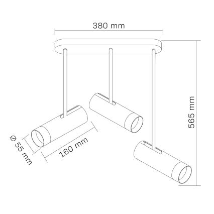 Spotlámpa PORTO 3xGU10/10W/230V fehér