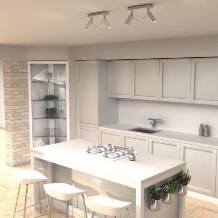 Spotlámpa PRESTON 2xGU10/40W/230V fehér