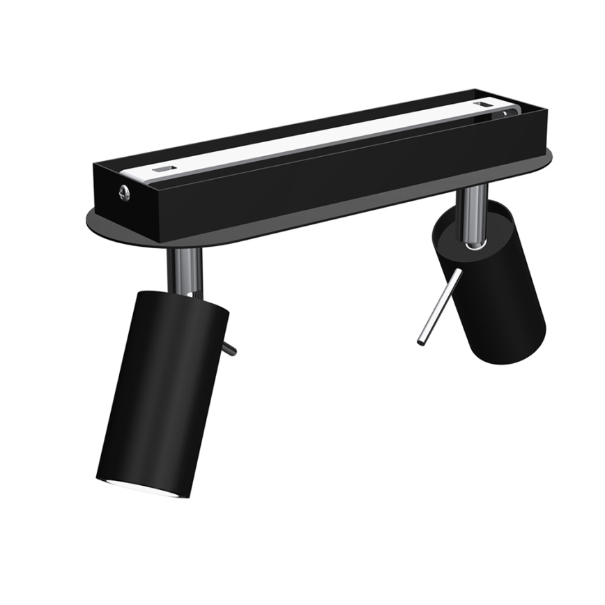 Spotlámpa PRESTON 2xGU10/40W/230V fekete