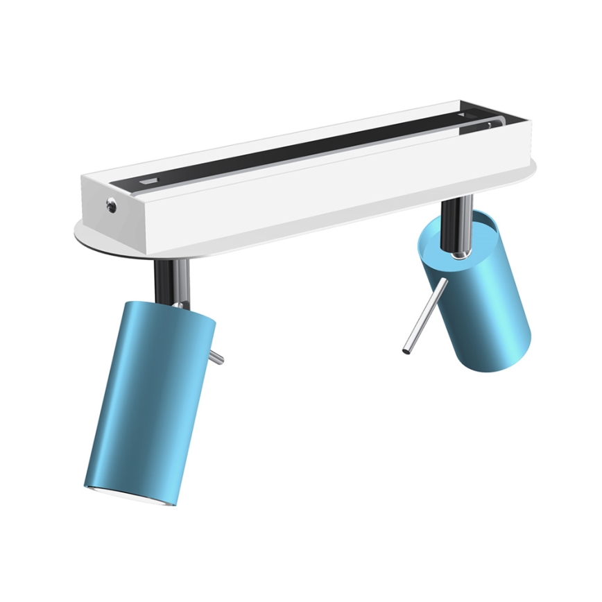 Spotlámpa PRESTON 2xGU10/40W/230V kék