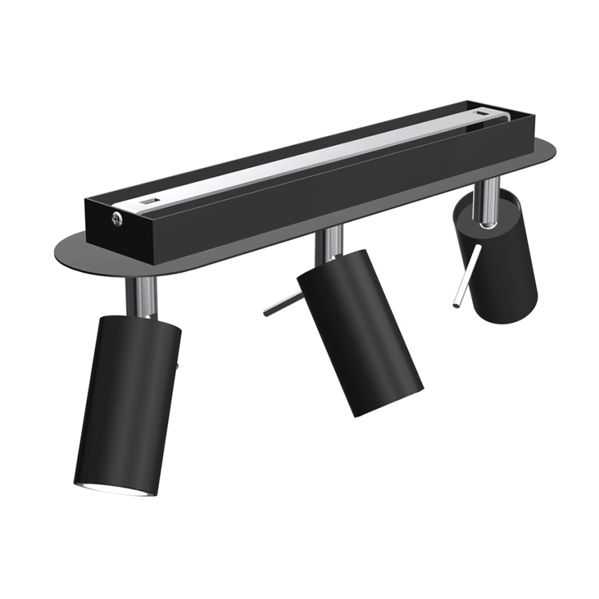 Spotlámpa PRESTON 3xGU10/40W/230V fekete