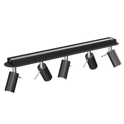 Spotlámpa PRESTON 5xGU10/40W/230V fekete