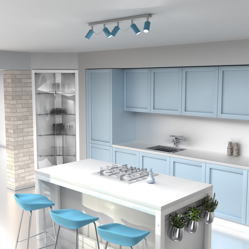 Spotlámpa PRESTON 5xGU10/40W/230V kék