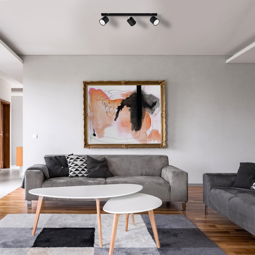 Spotlámpa PUNTA 3xGX53/10W/230V fekete