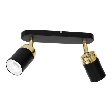 Spotlámpa RENO 2xGU10/8W/230V fekete/arany