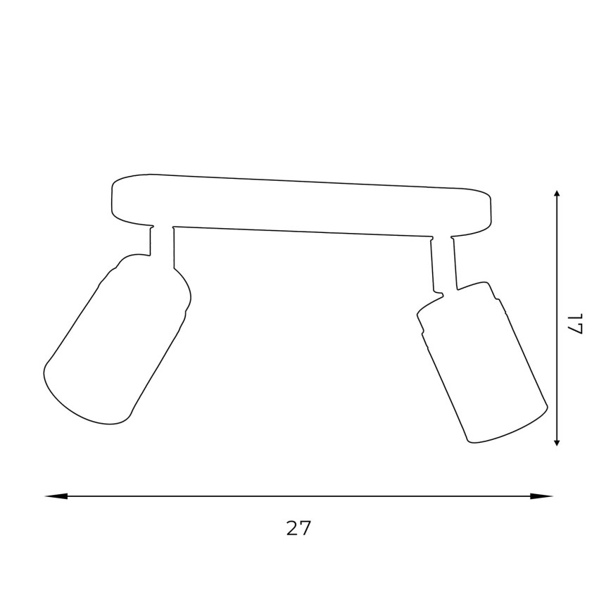 Spotlámpa RENO 2xGU10/8W/230V fekete/arany