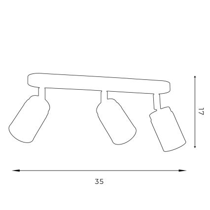 Spotlámpa RENO 3xGU10/8W/230V fehér/fényezett króm