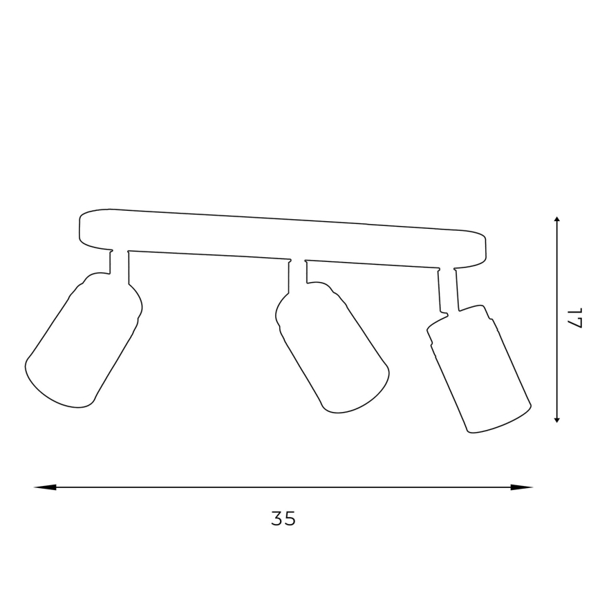 Spotlámpa RENO 3xGU10/8W/230V fehér/fényezett króm