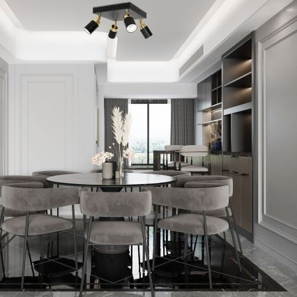 Spotlámpa RENO 4xGU10/8W/230V fekete/arany