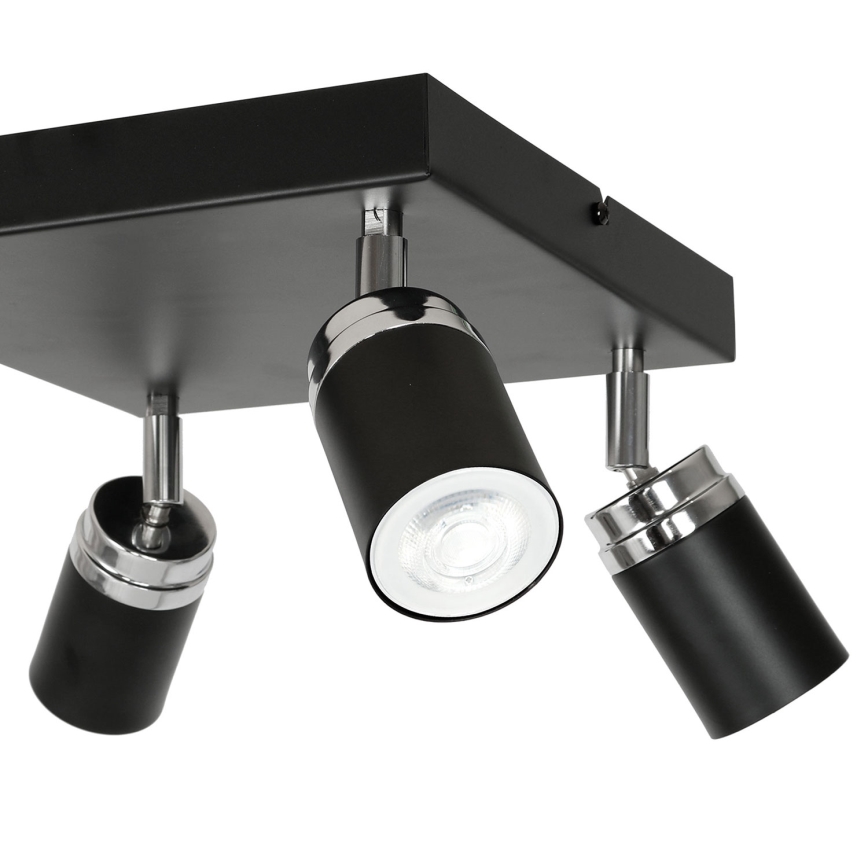 Spotlámpa RENO 4xGU10/8W/230V fekete/fényezett króm