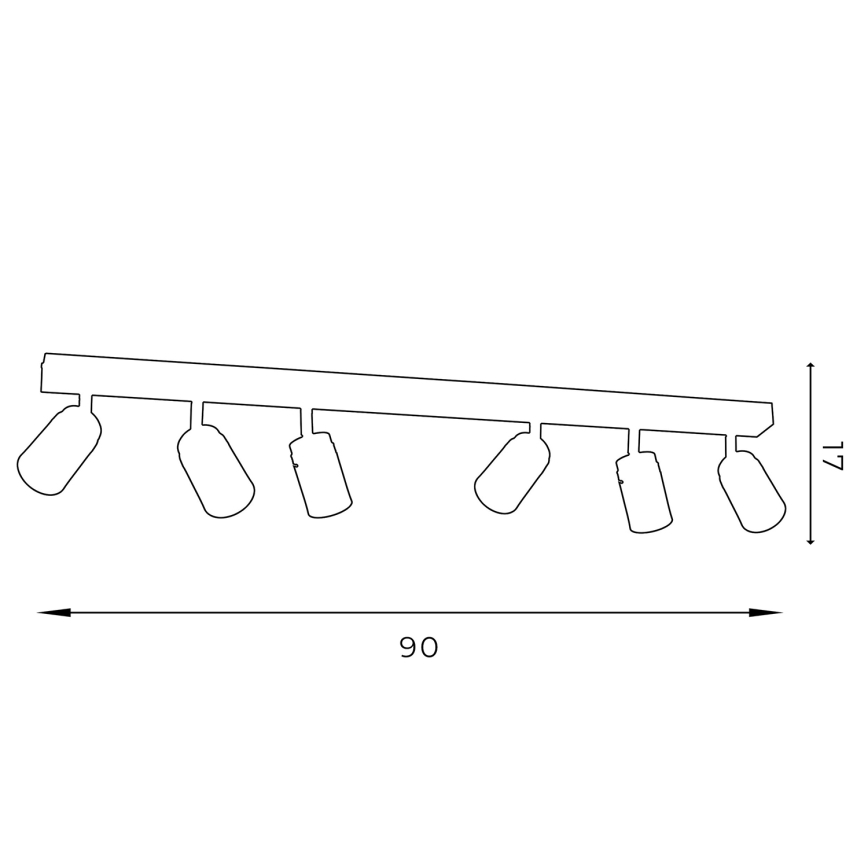 Spotlámpa RENO 6xGU10/60W/230V fehér/arany