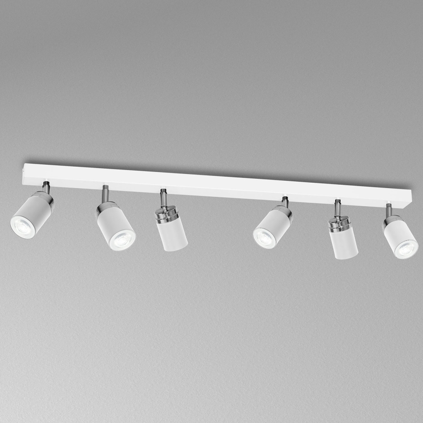 Spotlámpa RENO 6xGU10/8W/230V fehér/fényezett króm