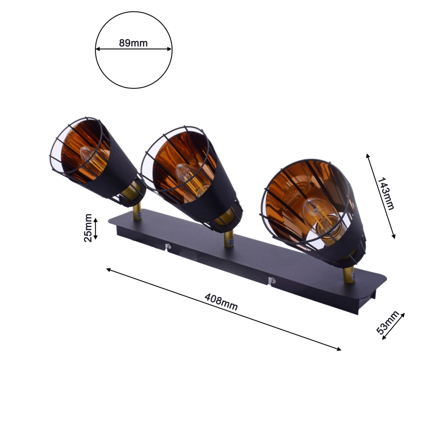 Spotlámpa RICK 3xE14/40W/230V