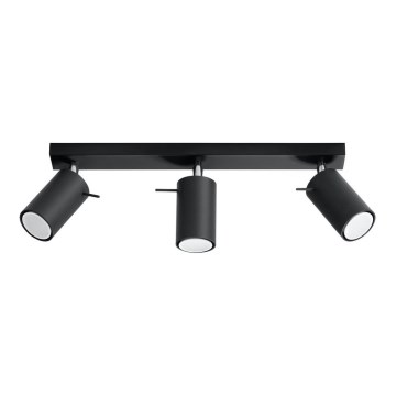 Spotlámpa RING 3 3xGU10/10W/230V fekete