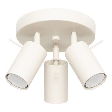 Spotlámpa RING 3xGU10/10W/230V krémes