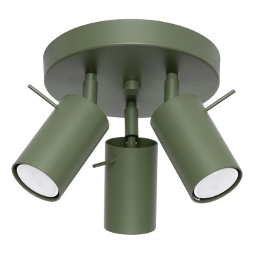 Spotlámpa RING 3xGU10/10W/230V zöld