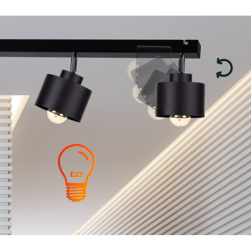 Spotlámpa SIMPLY BLACK 3xE27/60W/230V