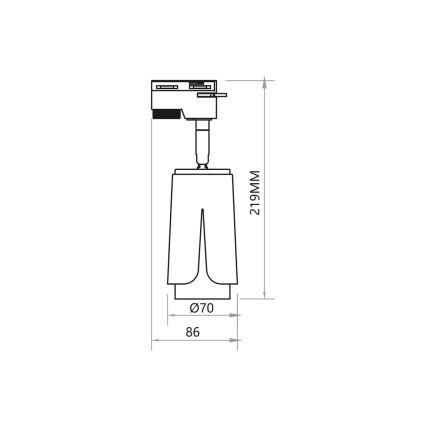 Spotlámpa sínrendszerhez FLOWER 1xGU10/8W/230V fekete