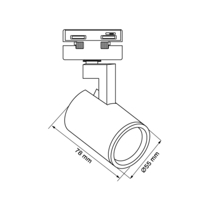 Spotlámpa sínrendszerhez LYNX 1xGU10/10W/230V fekete