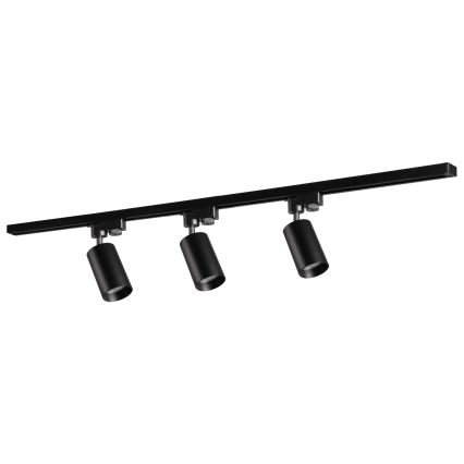 Spotlámpa sínrendszerhez MARIBEL 3xGU10/10W/230V +1 m sín rendszer fekete