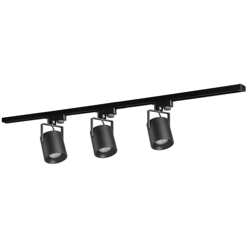 Spotlámpa sínrendszerhez MINOR 3xGU10/10W/230V + 1 m sín rendszer fekete