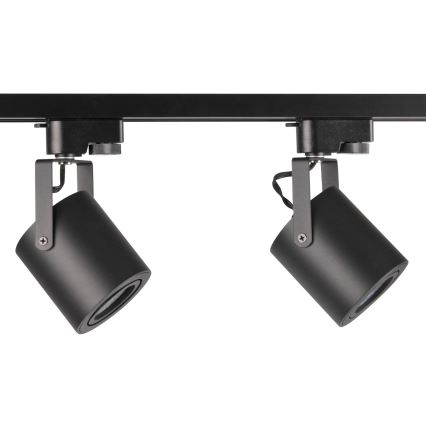 Spotlámpa sínrendszerhez MINOR 3xGU10/10W/230V + 1 m sín rendszer fekete