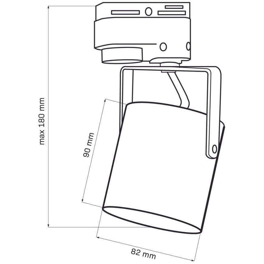 Spotlámpa sínrendszerhez MINOR 3xGU10/10W/230V + 1 m sín rendszer fekete