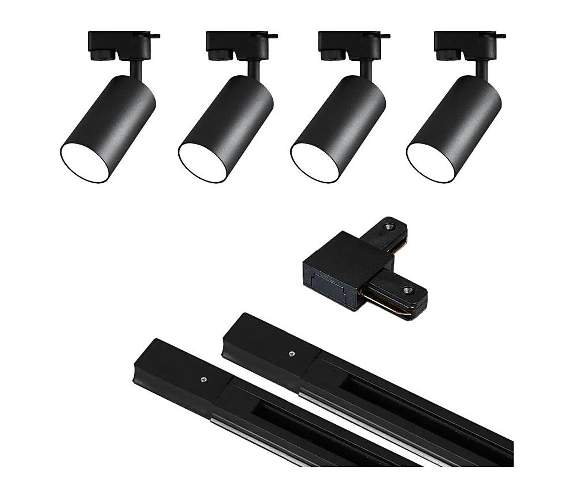Spotlámpa sínrendszerrel 4xGU10/25W/230V 2 m fekete 5903271846306