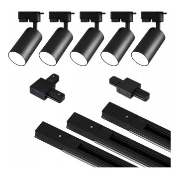 Spotlámpa sínrendszerrel 5xGU10/25W/230V 3 m fekete