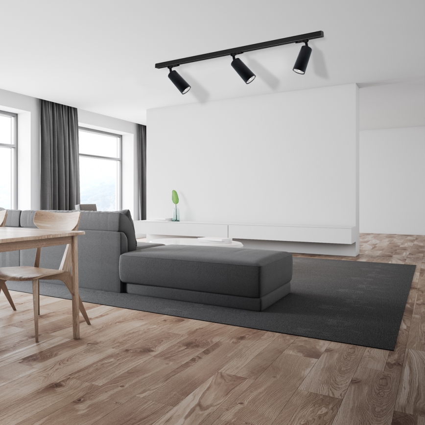 Spotlámpa sínrendszerrel MICA 3xGU10/25W/230V fekete