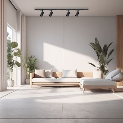 Spotlámpa sínrendszerrel PIPE 4xGU10/10W/230V fekete