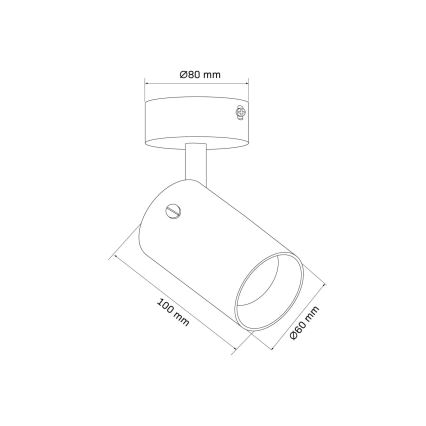 Spotlámpa SMOKY 1xGU10/10W/230V fekete
