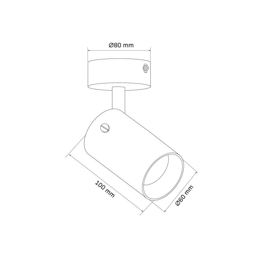 Spotlámpa SMOKY 1xGU10/10W/230V fekete