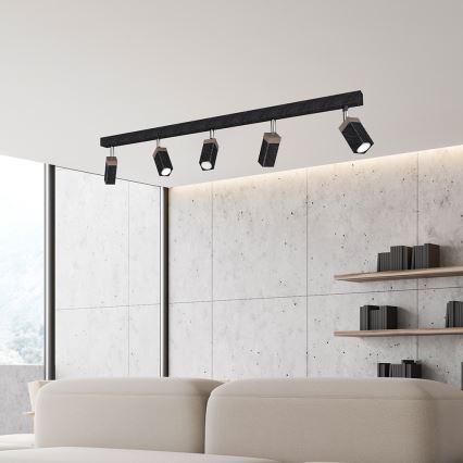 Spotlámpa SOLO 5xGU10/MR11/40W/230V fekete