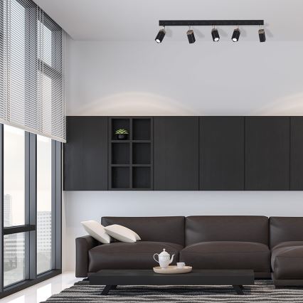 Spotlámpa SOLO 5xGU10/MR11/40W/230V fekete