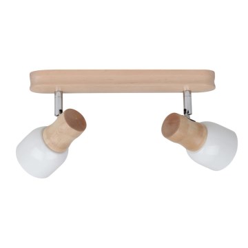 Spotlámpa SVANTJE 2xE14/40W/230V nyírfa