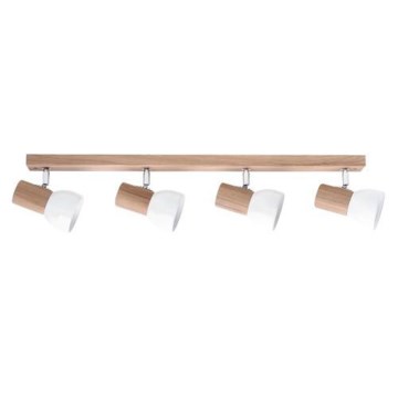 Spotlámpa SVENDA 4xE27/60W/230V tölgy/fehér