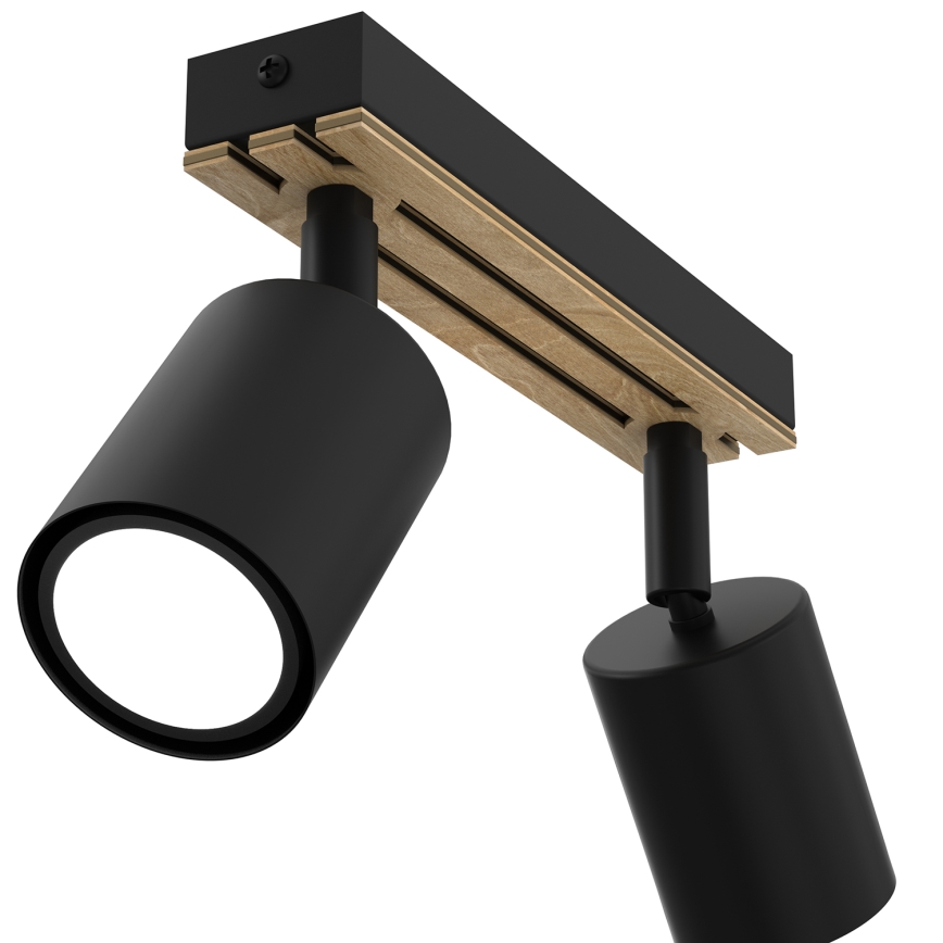 Spotlámpa TERRA 2xGU10/8W/230V fekete/tölgy
