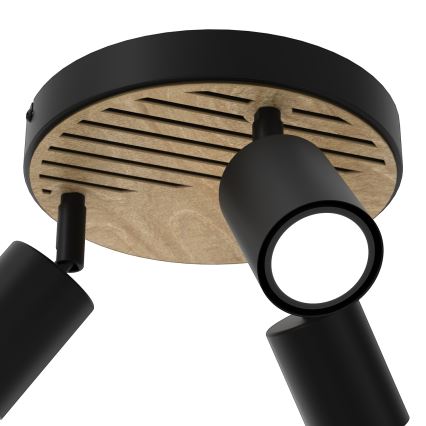 Spotlámpa TERRA 3xGU10/8W/230V fekete/tölgy