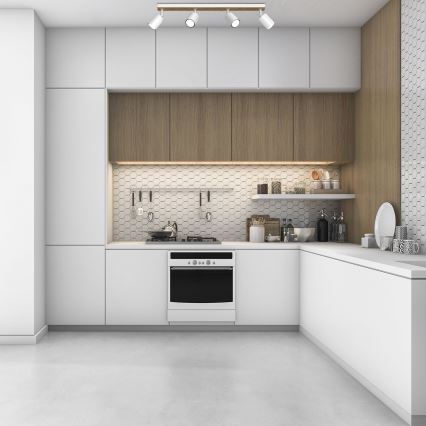 Spotlámpa TERRA 4xGU10/8W/230V fehér/tölgy