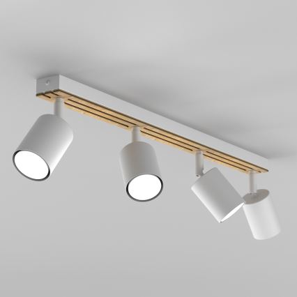 Spotlámpa TERRA 4xGU10/8W/230V fehér/tölgy