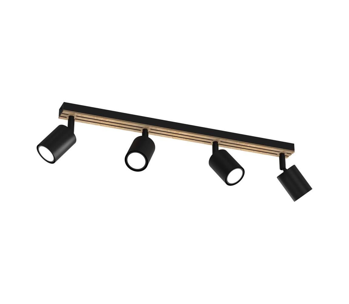 Spotlámpa TERRA 4xGU10/8W/230V fekete/tölgy 9985