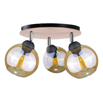 Spotlámpa THEA WOOD 3xE27/60W/230V á. 30 cm