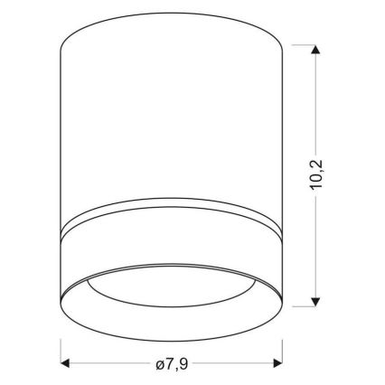 Spotlámpa TUBA 1xGU10/15W/230V fekete