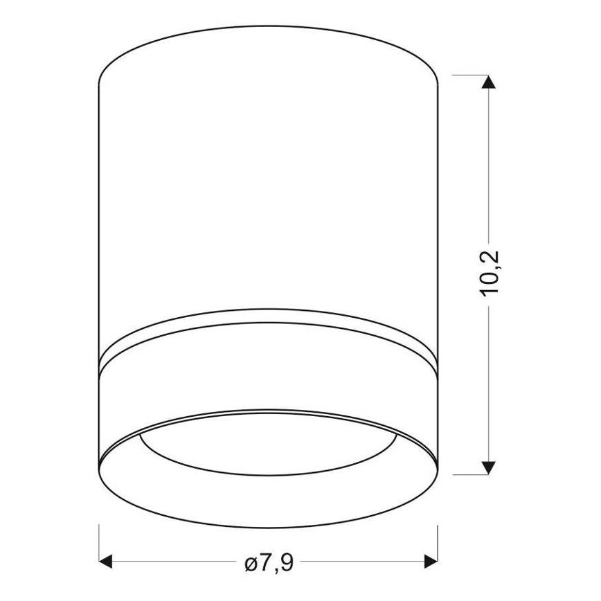 Spotlámpa TUBA 1xGU10/15W/230V fekete
