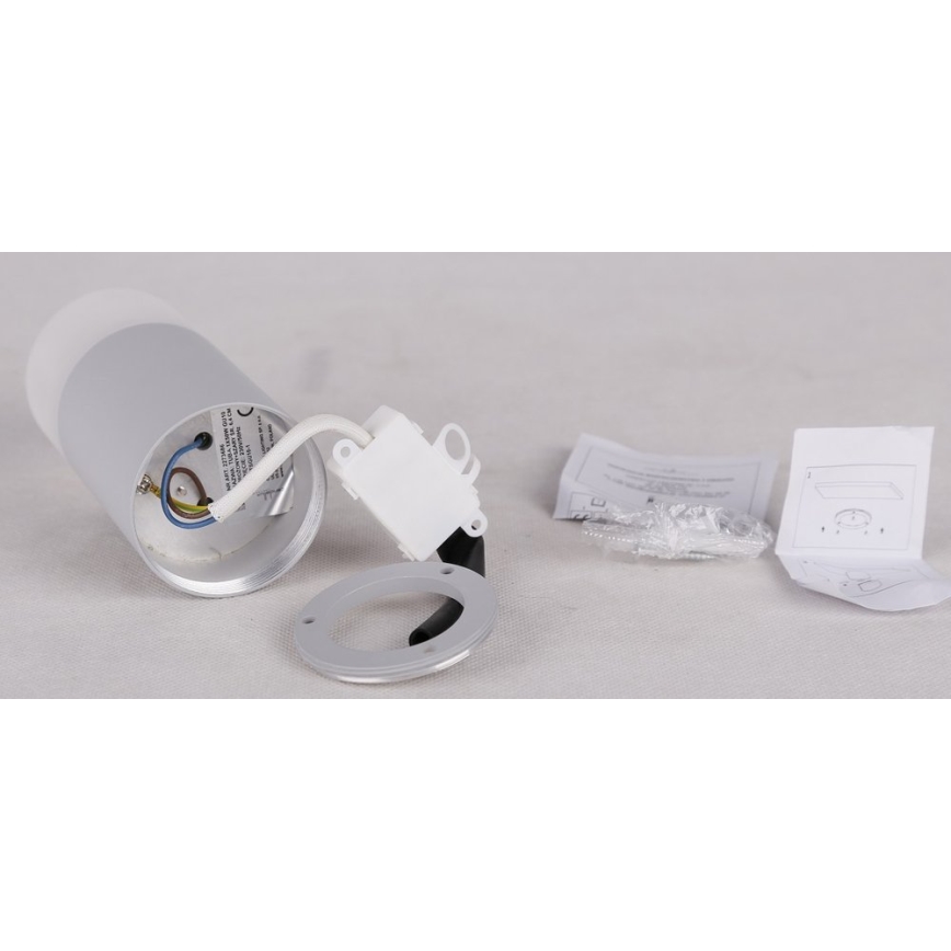 Spotlámpa TUBA 1xGU10/15W/230V szürke/fehér