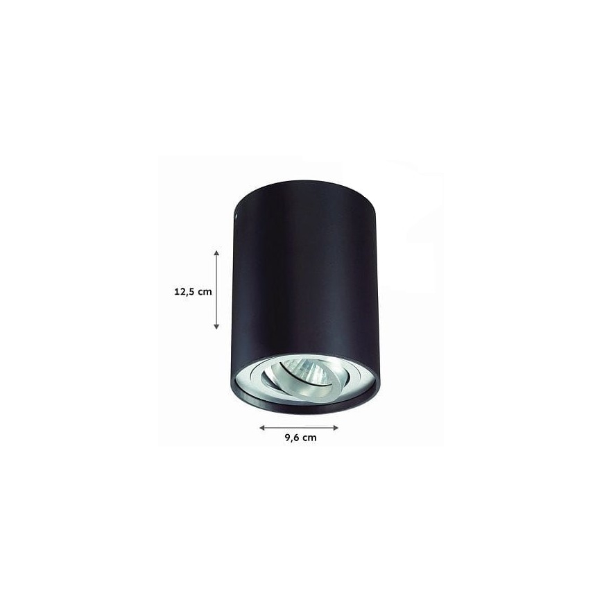 Spotlámpa TUBA 1xGU10/50W/230V fekete