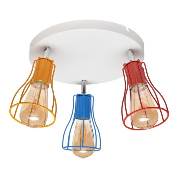 Spotlámpa TUBE II 3xE27/15W/230V narancssárga/kék/piros